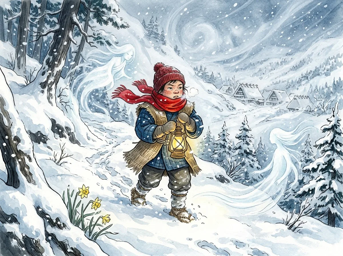 수선화 달의 나흗날 첫 그림